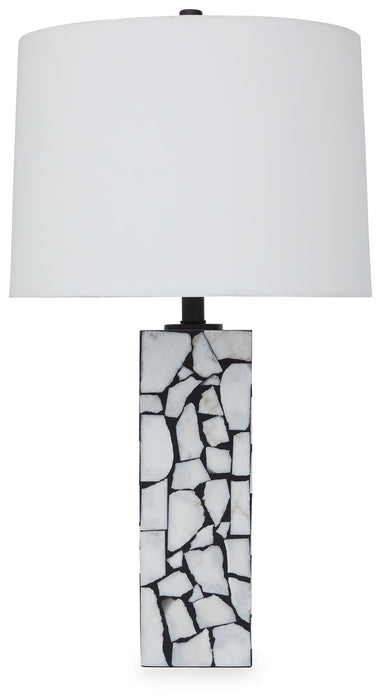 Macaria White/Black Marble Table Lamp (1/CN)