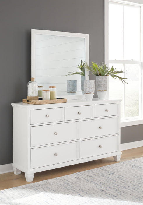 Fortman White Fortman Dresser and Mirror