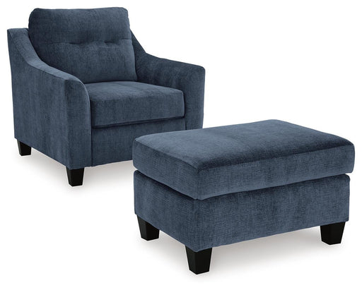 Amity Bay Ink Amity Bay Chair and Ottoman