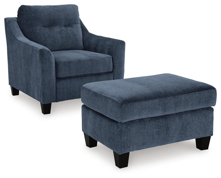 Amity Bay Ink Amity Bay Chair and Ottoman