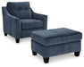 Amity Bay Ink Amity Bay Chair and Ottoman