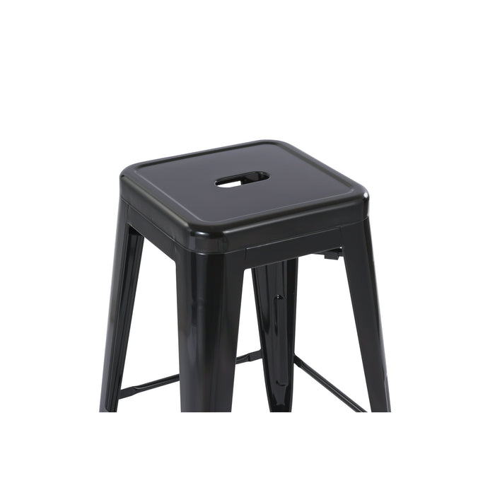 Howard 24inch Metal Assembled Barstool, Set of 4, Black Color for Indoor - open_box