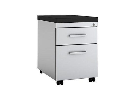 Steelcase - TS Series Mobile File Cabinet with Cushion - Platinum Metallic - open_box