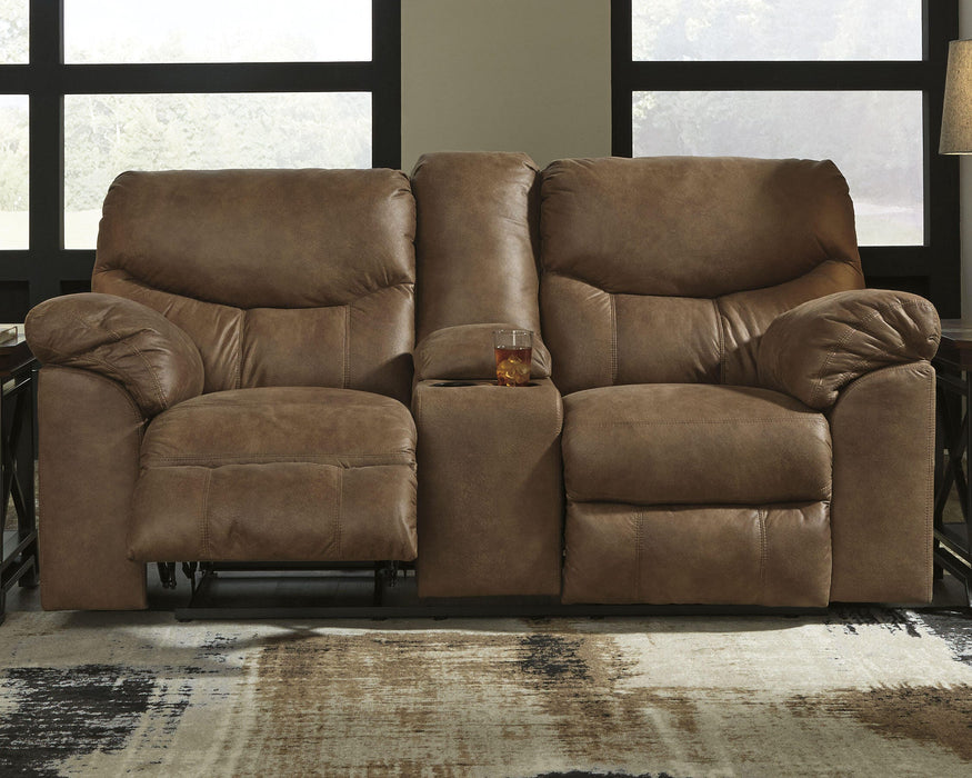 Boxberg Bark DBL Rec Loveseat w/Console