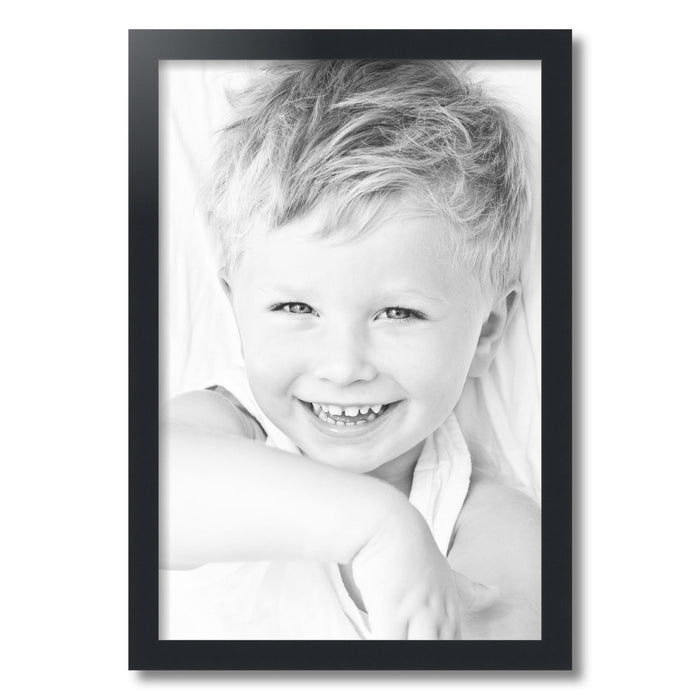 ArtToFrames 16 x 24 Black Picture Frame, 16x24 inch Black MDF Poster Frame (WOM-3926) - open_box
