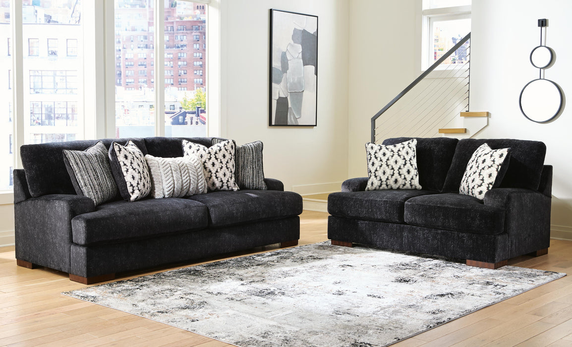 Whitmore Manor Black Pearl Whitmore Manor Sofa and Loveseat