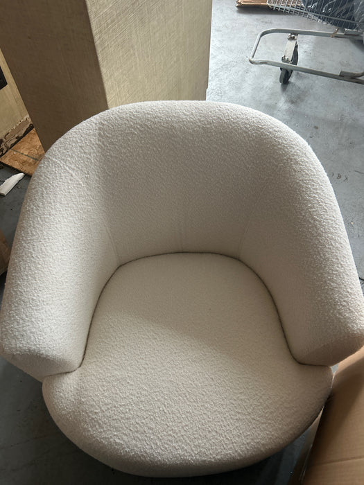 Mainstays Boucle Swivel Accent Chair, Cream - new
