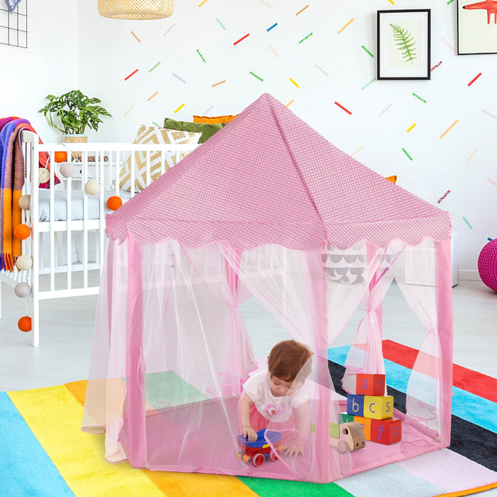 TOBBI Princess Castle Play Tent for Girls - Large 55'' x 53'' Playhouse for Indoor and Outdoor Play - new