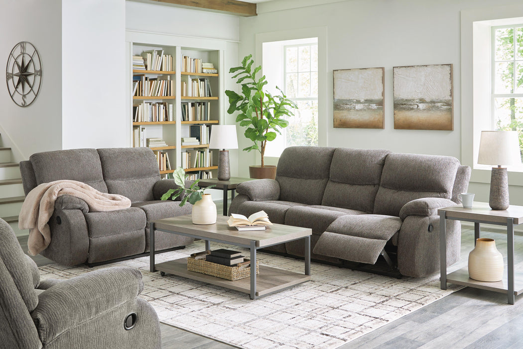 Scranto Brindle Scranto Sofa, Loveseat and Recliner
