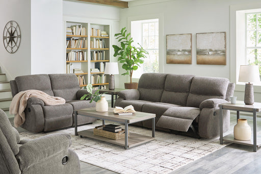 Scranto Brindle Scranto Sofa, Loveseat and Recliner