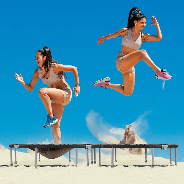 GIANNA 48 Foldable Trampoline Max Load 330lbs, Exercise Trampoline for Adults/Kids, With Adjustable - open_box