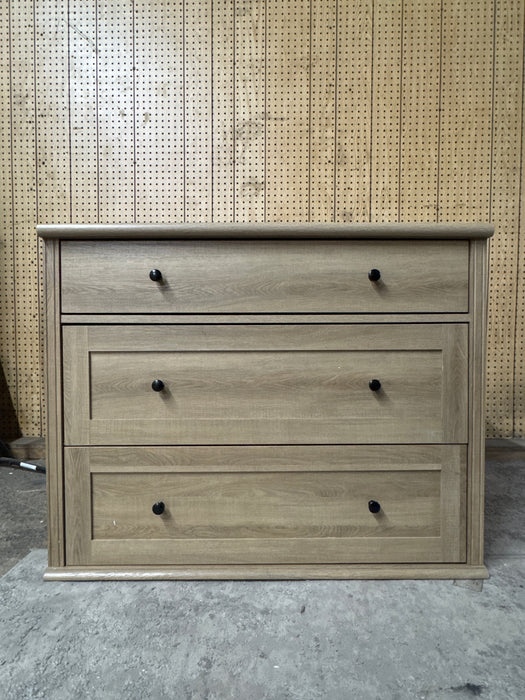 Oak Bedroom Dresser with 3 Drawers, Mid Century Modern Wooden Closet Storage Organizer, Small Dressers Suitable for Living Room, Nursery, and Hallway - new