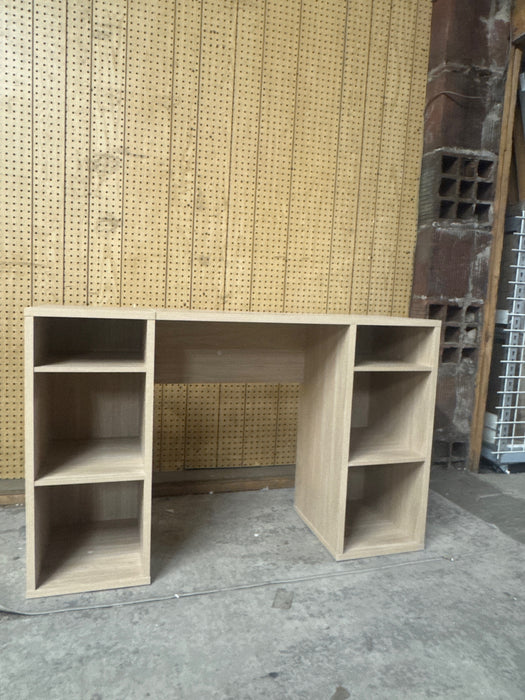 Mainstays 4-Cube Storage Desk, Spring Pine Computer Decor Desk Gift - new