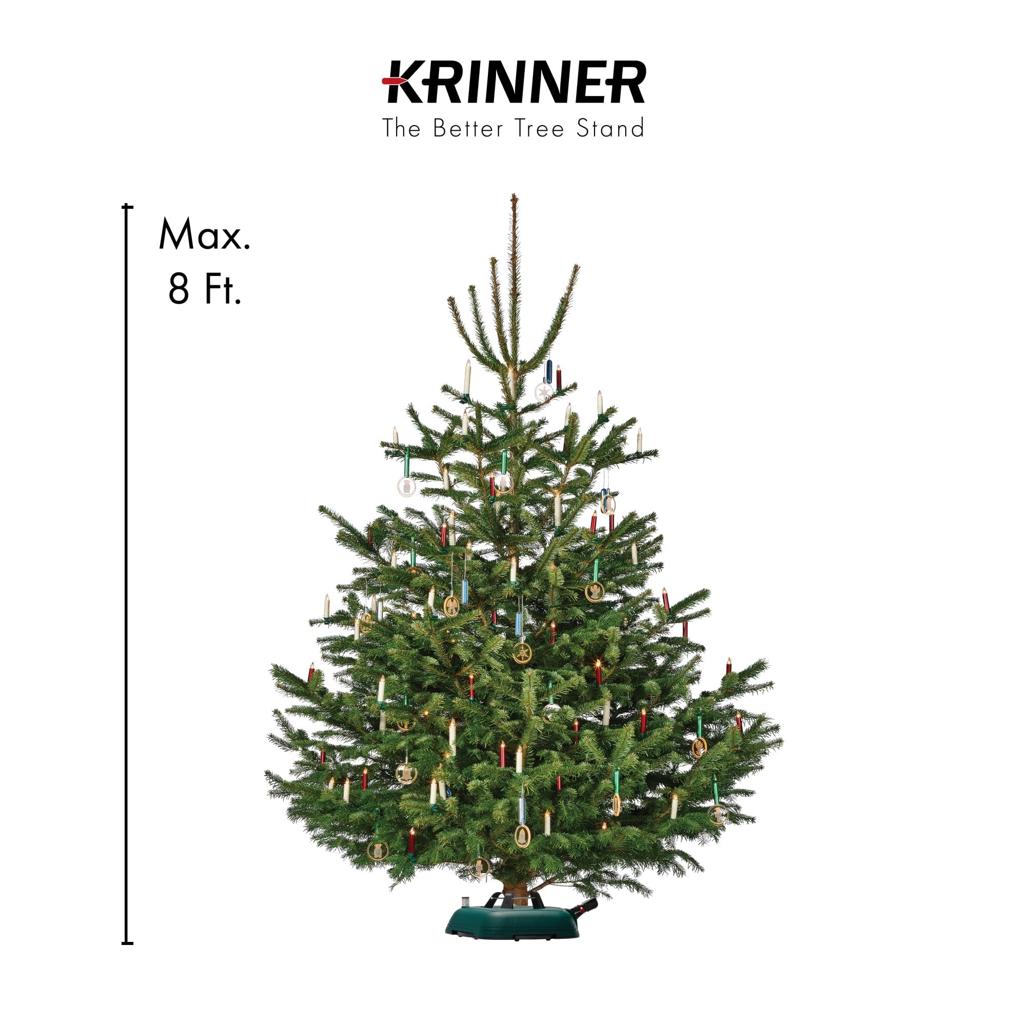 Krinner - Tree Genie L (Gen 2)- Single Cable Operation, Water Level Indicator, 5 Stabilizer Feet, Up to 8 Foot Trees - Christmas Tree Stand - open_box