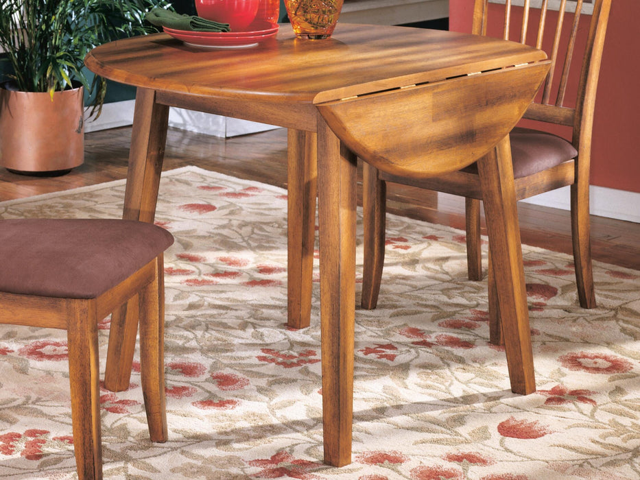 Berringer Rustic Brown Round DRM Drop Leaf Table