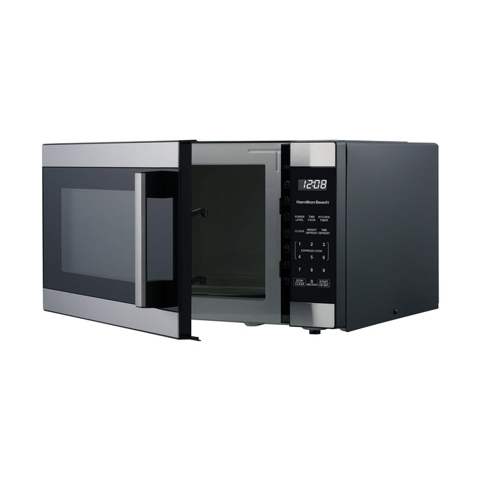 Hamilton Beach 1.6 Cu ft Sensor Cook Countertop Microwave Oven in Stainless Steel, New - new
