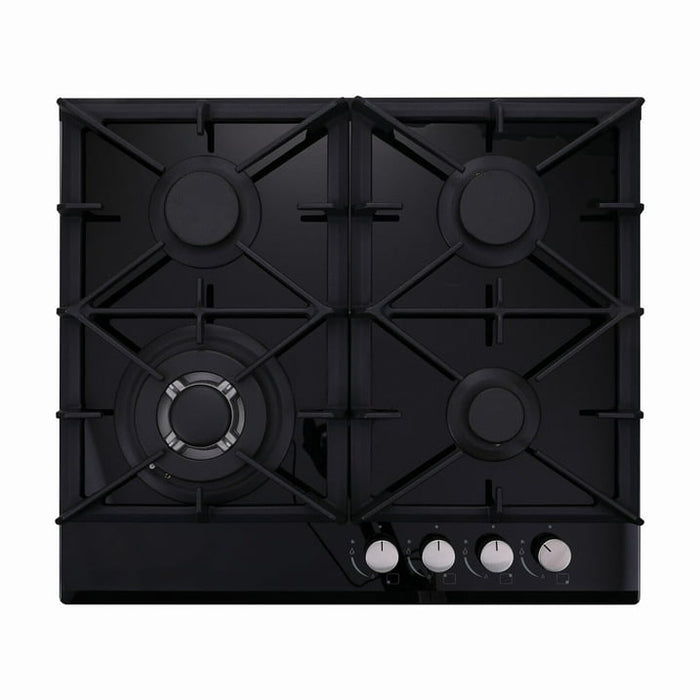 4-Burners Gas Cooktop 24 inch Stainless Steel Tempered Glass NG/LPG Convertible - open_box