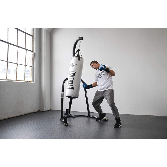 Everlast Heavy Bag Stand Boxing MMA Equipment, 100 Pound Capacity, Black - open_box