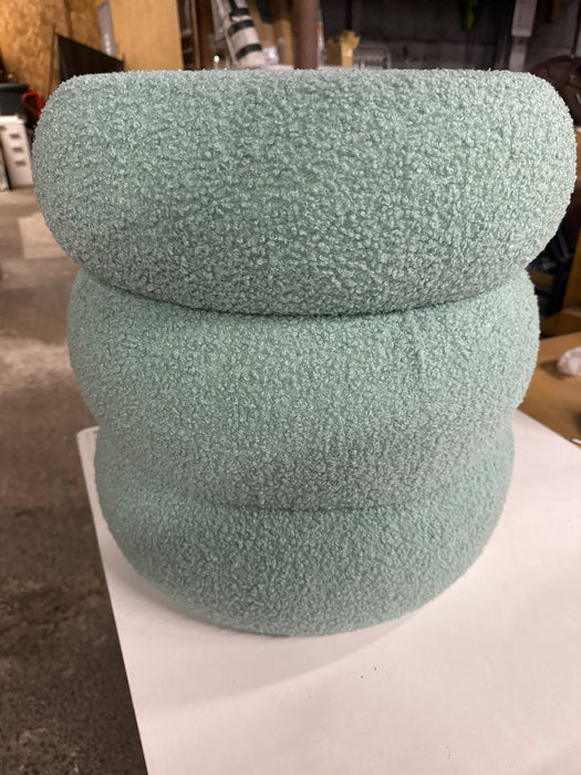 Mainstays Boucle Cloud Storage Ottoman, Sage - new