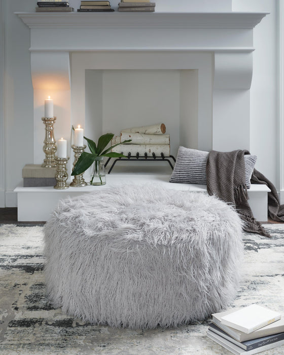 Galice Light Gray Oversized Accent Ottoman