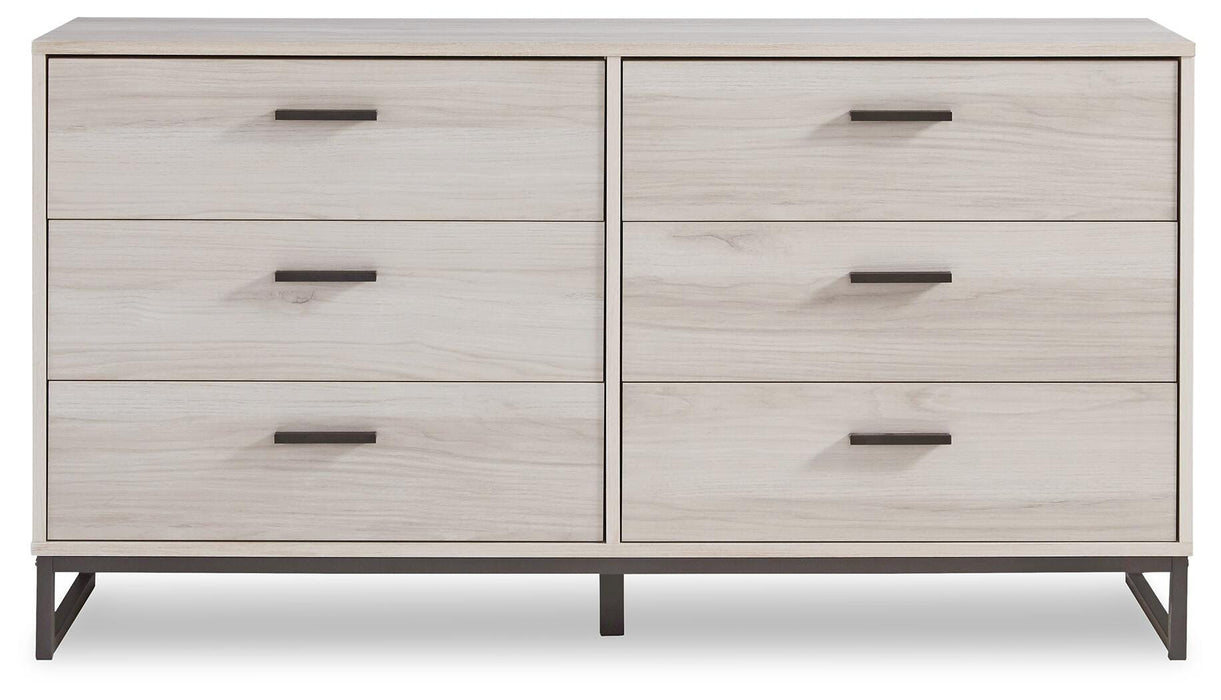 Socalle Light Natural Six Drawer Dresser