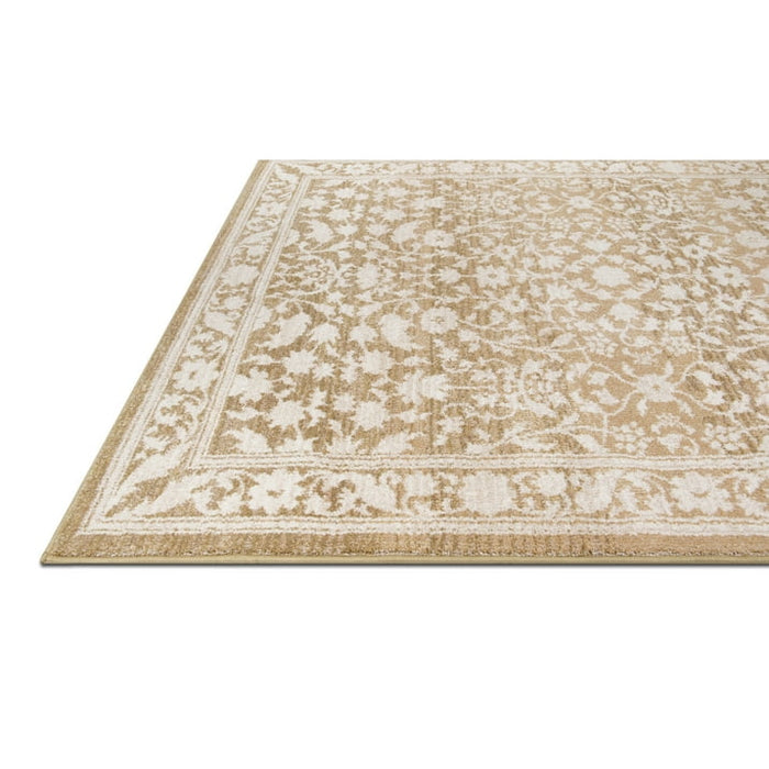 My Texas House Estelle 5'3" x 7' Gold White Floral Indoor Area Rug - new