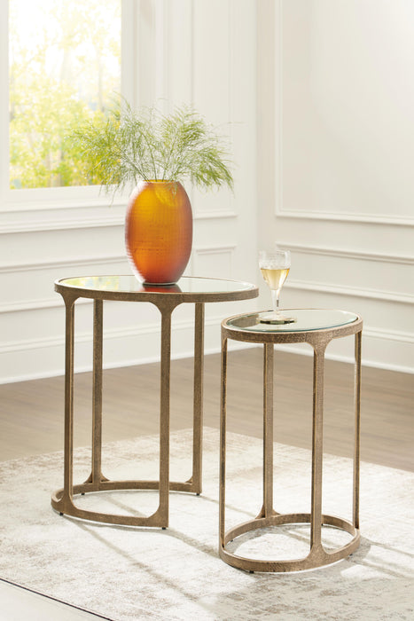 Irmaleigh Antique Gold Finish Accent Table Set (Priced Per Item, Must Order 2, 4, 6, or 8)