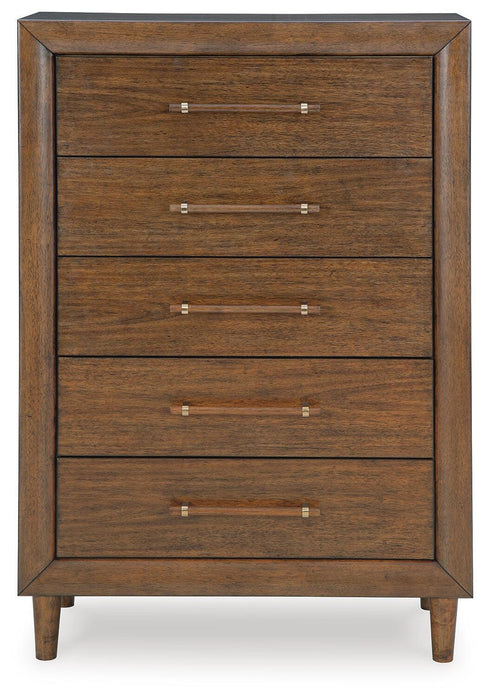 Lyncott Brown Five Drawer Chest