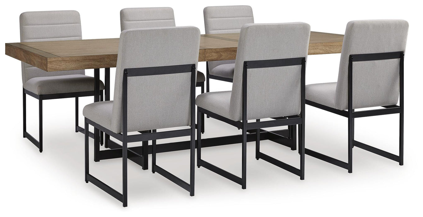 Tomtyn Light Brown Tomtyn Dining Table and 6 Chairs