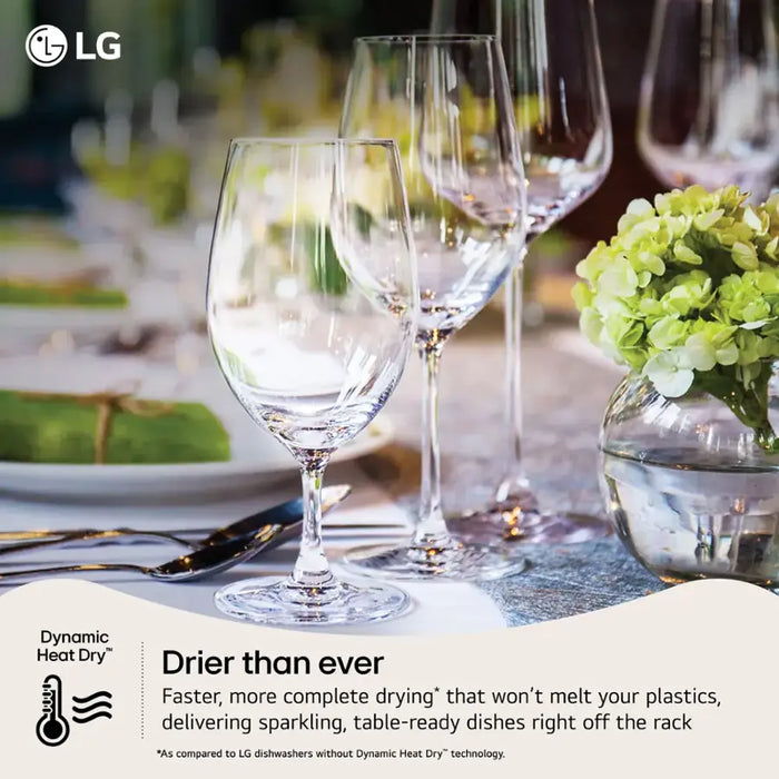 LG - 24" Top Control Smart Built-In Stainless Steel Tub Dishwasher with 3rd Rack, QuadWash Pro and 42dba - PrintProof Stainless Steel - open_box