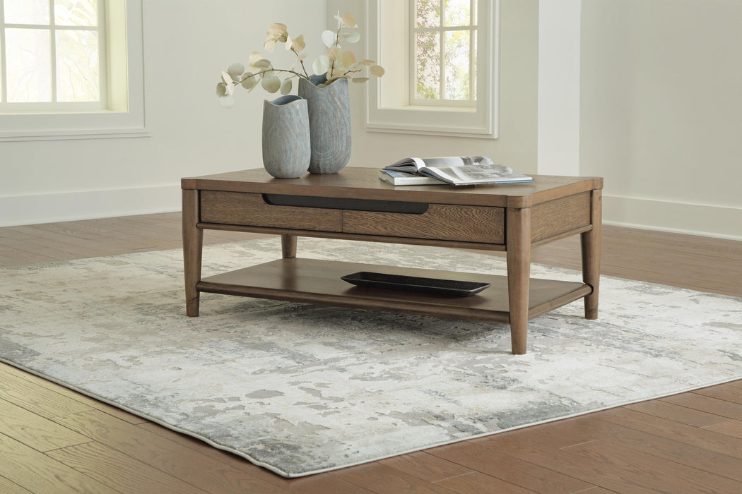 Roanhowe Brown Rectangular Cocktail Table