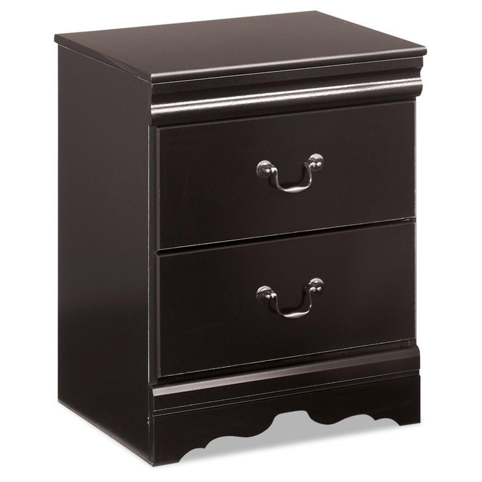 Huey Vineyard Black Two Drawer Night Stand