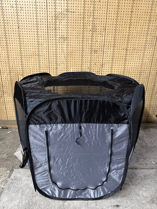 FurHaven Pet Products Medium Portable Mesh Playpen Pop-Up Enclosure For Dogs & Cats, Black - new