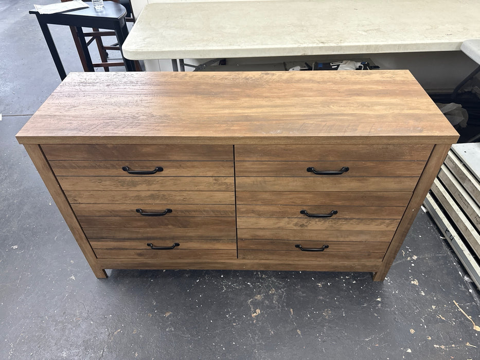 Lancaster Wood 6 Drawer Dresser, Knotty Oak, by Hillsdale Living Essentials - new