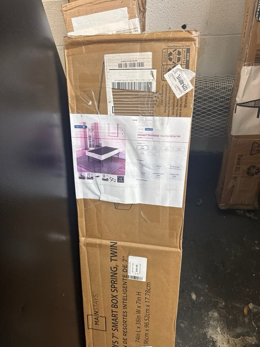 Mainstays 7" Easy Assembly Smart Box Spring, Twin - open_box