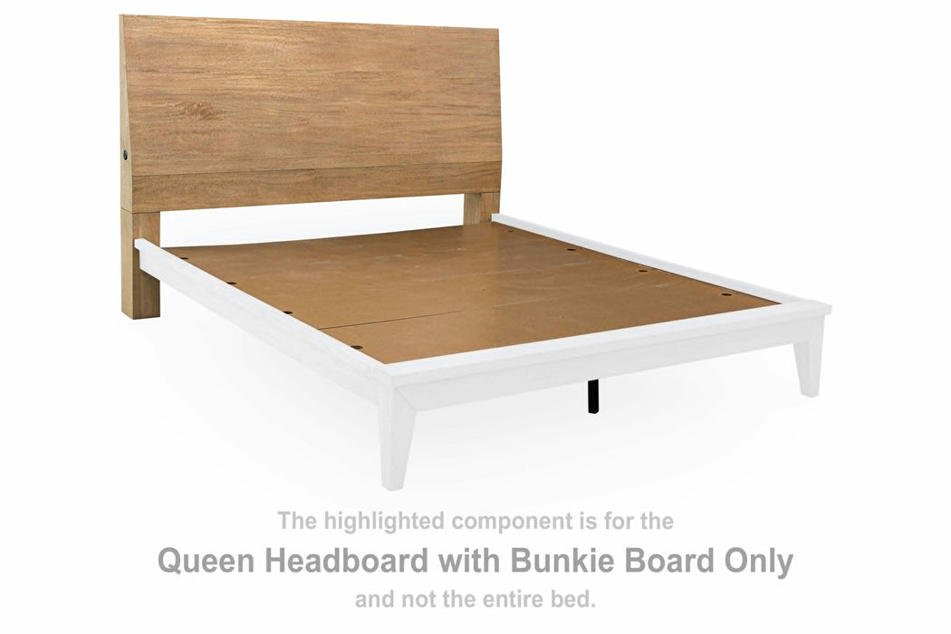 Sherbana Light Brown Queen HDBD w/Bunkie Board