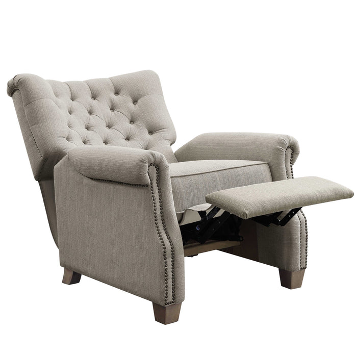 Better Homes & Garden Tufted Push Back Recliner, Gray Fabric Upholstery - new