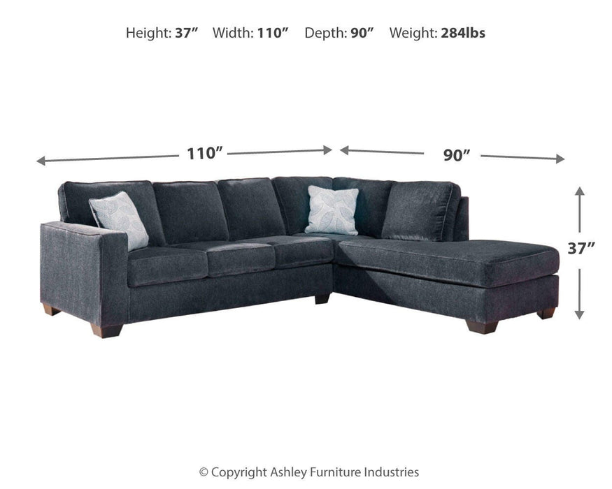 Altari Slate Altari 2-Piece Sleeper Sectional with Chaise