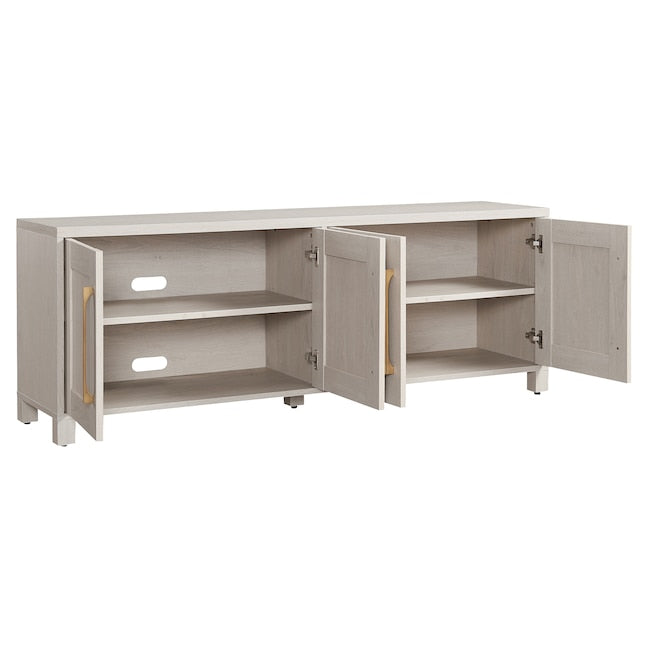 Hailey Home Chabot Transitional Alder White 68-in W TV stand ( Accommodates TVs more than 70-in ) - new