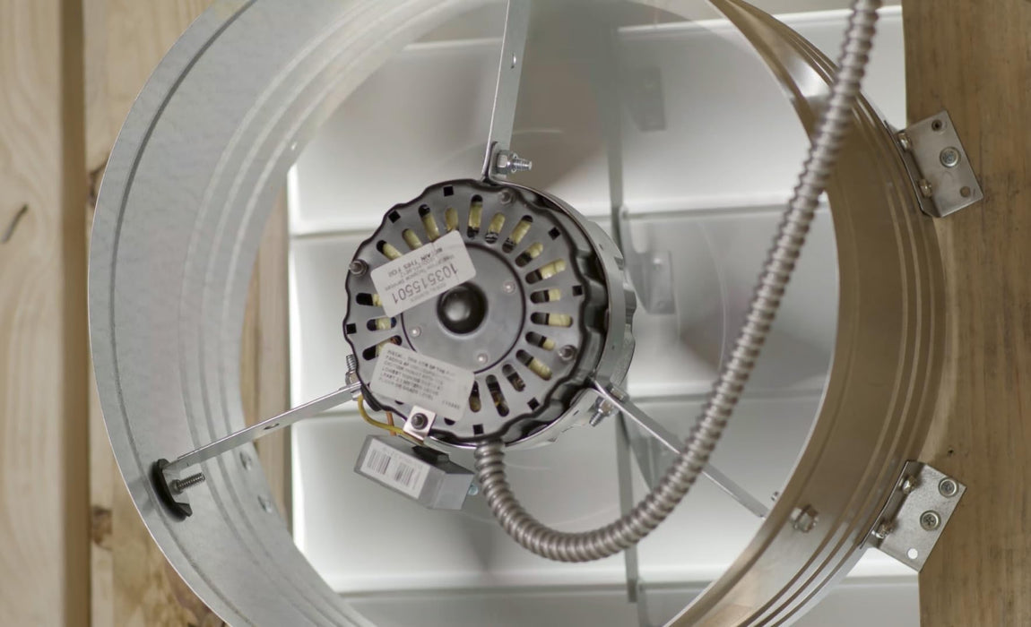 Master Flow GAF 1450 CFM Power Gable Mount Fan with Adjustable Power thermostat (PT6): Easy Installation & Efficient Exhaust Ventillation|High Airflow Capacity for attic spaces upto 2300 sq.