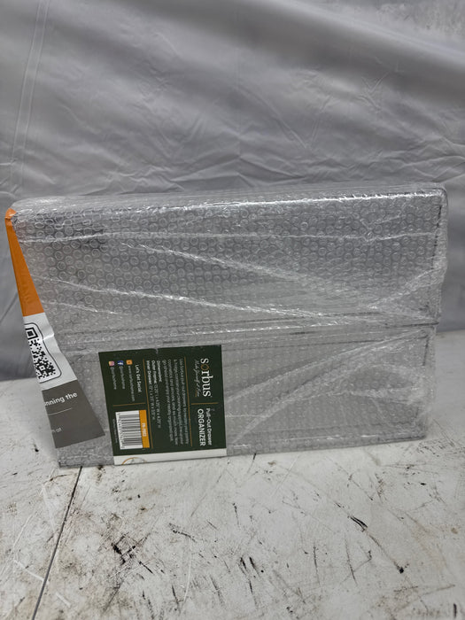 Sorbus 2 Pack Small Clear Stackable Storage Drawers with Handles for LaundryOffice, Closet, Home, Bathroom, Organization and Storage - new