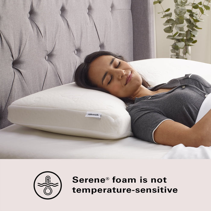 Allswell Serene Foam Bed Pillow with TENCEL Cover, Standard/Queen - new
