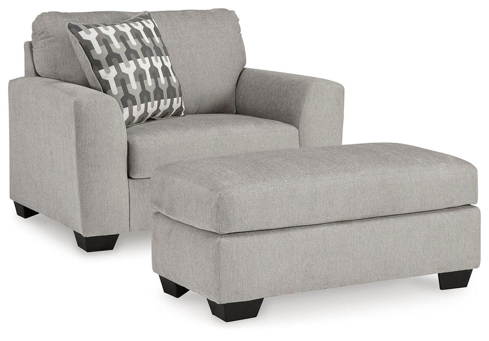 Avenal Park Flannel Avenal Park Chair and Ottoman