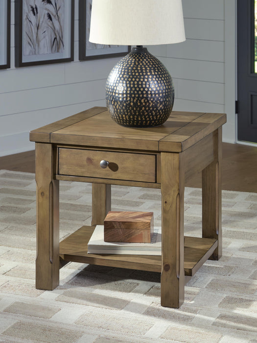 Vandenmore Medium Brown Rectangular End Table