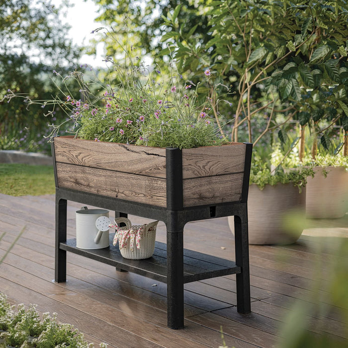 Keter Signature Collection 29 Gal. Resin Elevated Garden Bed - new