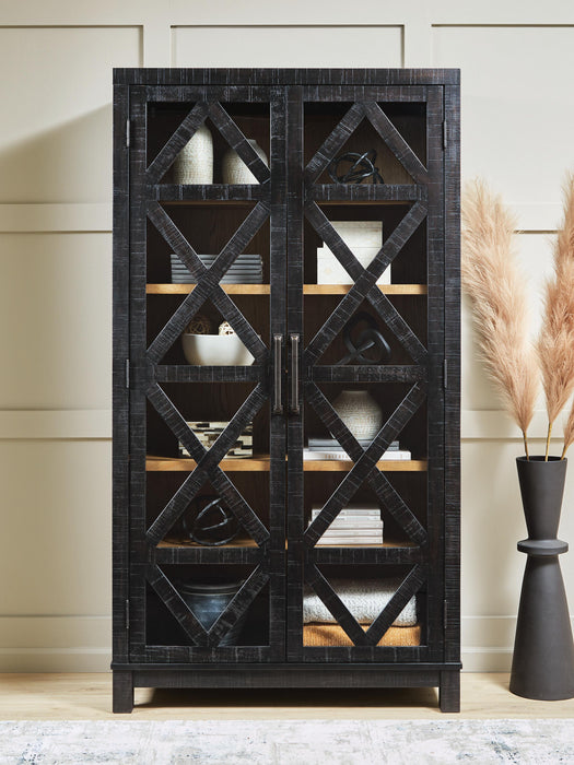 Christop Black/Brown Accent Cabinet