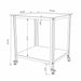 Metal Accent Rolling Side Table Chalk White - Room Essentials