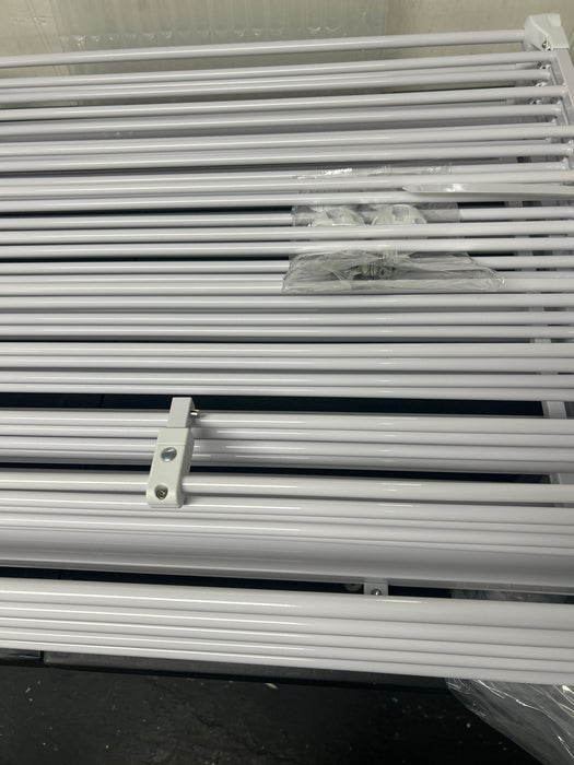 Baby Gates, 8Panel 198" Extra Wide 30" Tall Baby Gates Fireplace Fence Toddler Playard, White - new