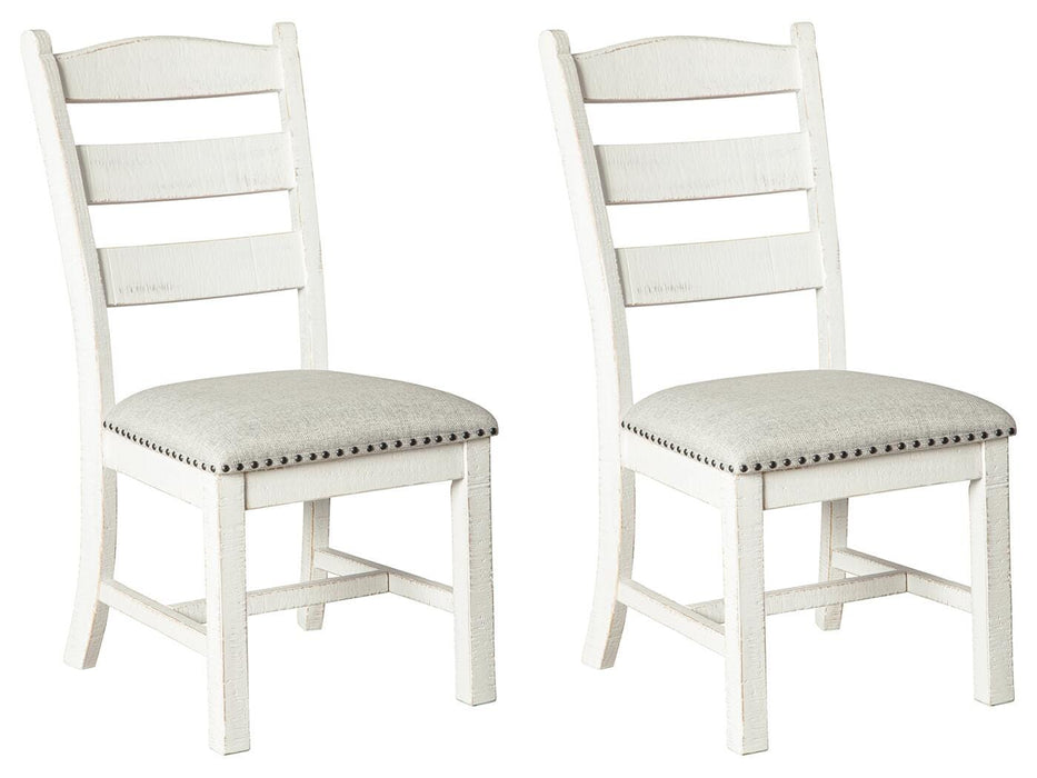 Valebeck Beige/White Dining UPH Side Chair (Priced Per Item, Must Order 2, 4, 6, or 8)