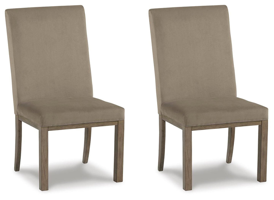 Chrestner Gray/Brown Dining UPH Side Chair (Priced Per Item, Must Order 2, 4, 6, or 8)